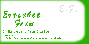 erzsebet fein business card