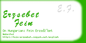 erzsebet fein business card